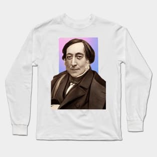 Italian Composer Gioachino Rossini illustration Long Sleeve T-Shirt